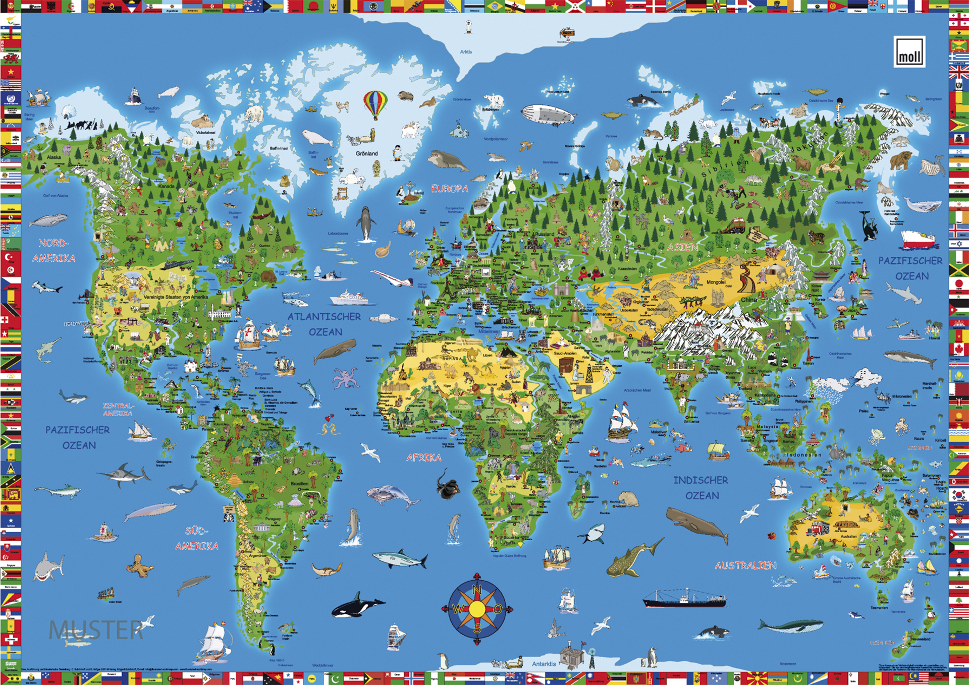 podloka na stl mapa sveta